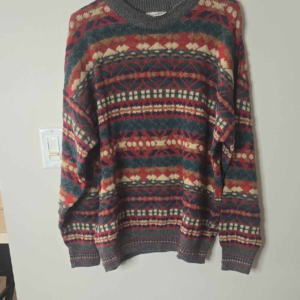 Giorgio di Firenze Mens Sweater Made In ITALY multicolor Sz Large